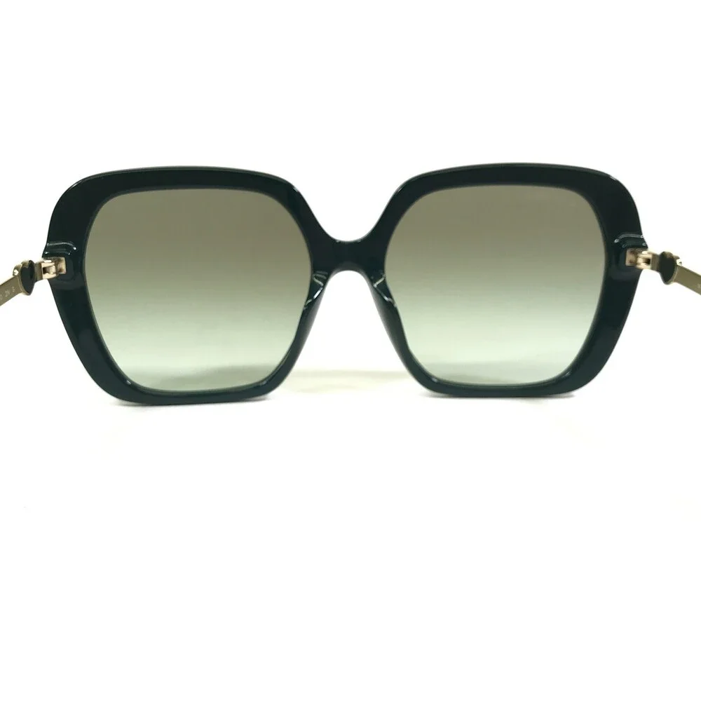 CHANEL Sunglasses 5521-A c.1459/S3 Oversized Polished Green Gold Hearts Hexagon